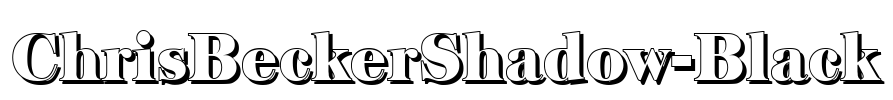 ChrisBeckerShadow-Black Font Image