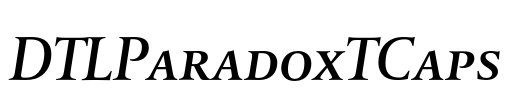 DTLParadoxTCaps Font Image