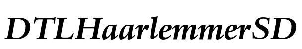 DTLHaarlemmerSD Font Image