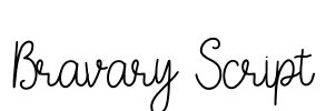 Bravary Script Font Image