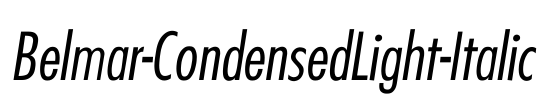 Belmar-CondensedLight-Italic