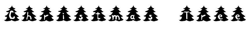 Christmas Tree Font Image