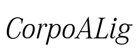 CorpoALig Font Image