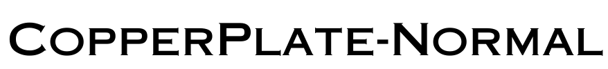 CopperPlate-Normal Font Image