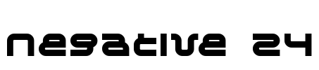 Negative 24 Font Image