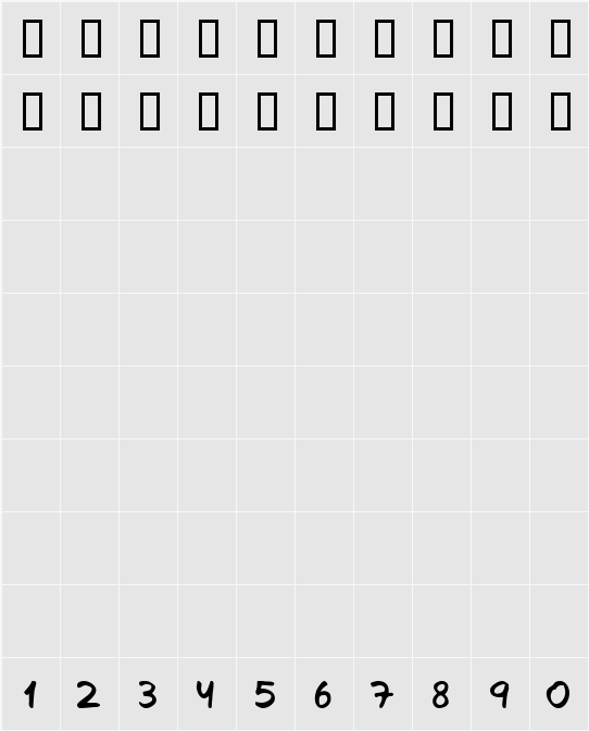 Choco Character Map
