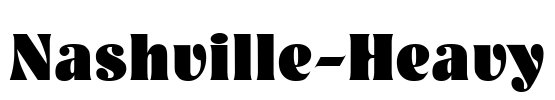 Nashville-Heavy Font Image