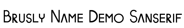 Brusly Name Demo Sanserif Font Image