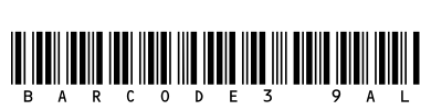 Barcode3_9AL Font Image