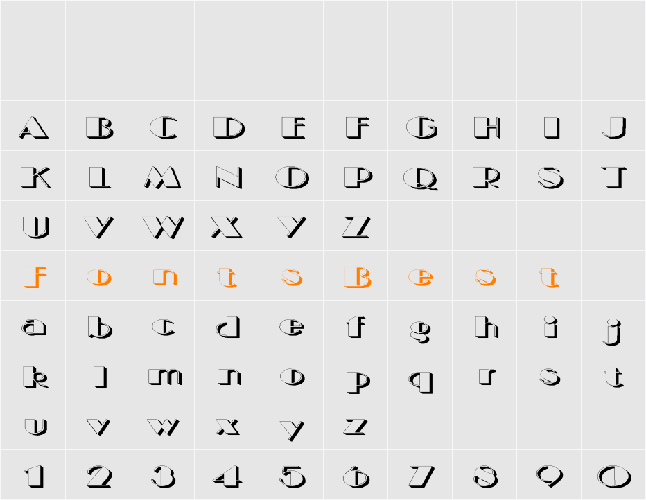 BIGCSHAD-Normal Extended Character Map