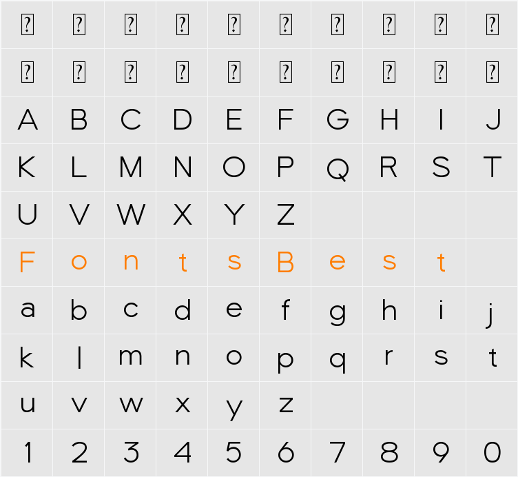 Normal Character Map