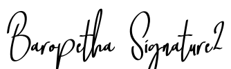 Baropetha Signature2 Font Image
