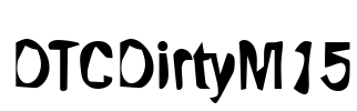 DTCDirtyM15 Font Image