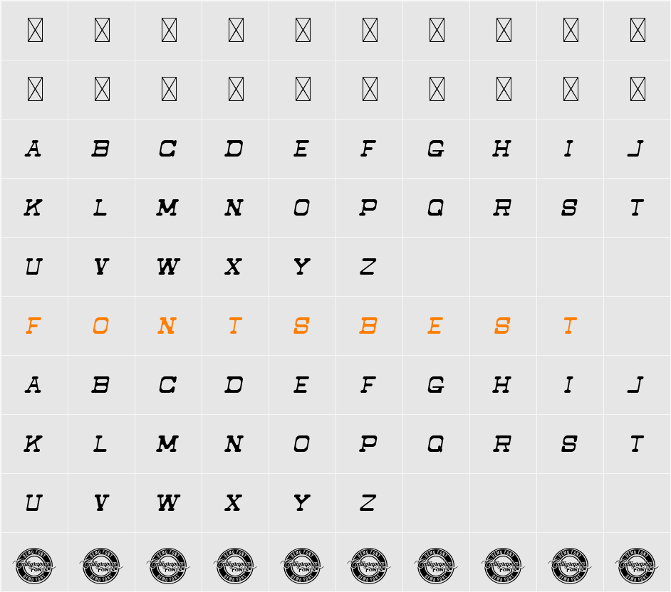 Brownfiled Demo Character Map