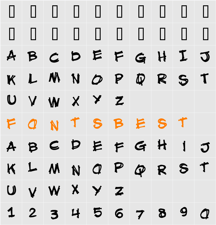 Mouth Breather BB Character Map