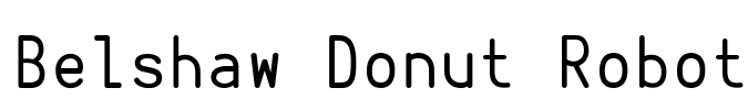 Belshaw Donut Robot Font Image
