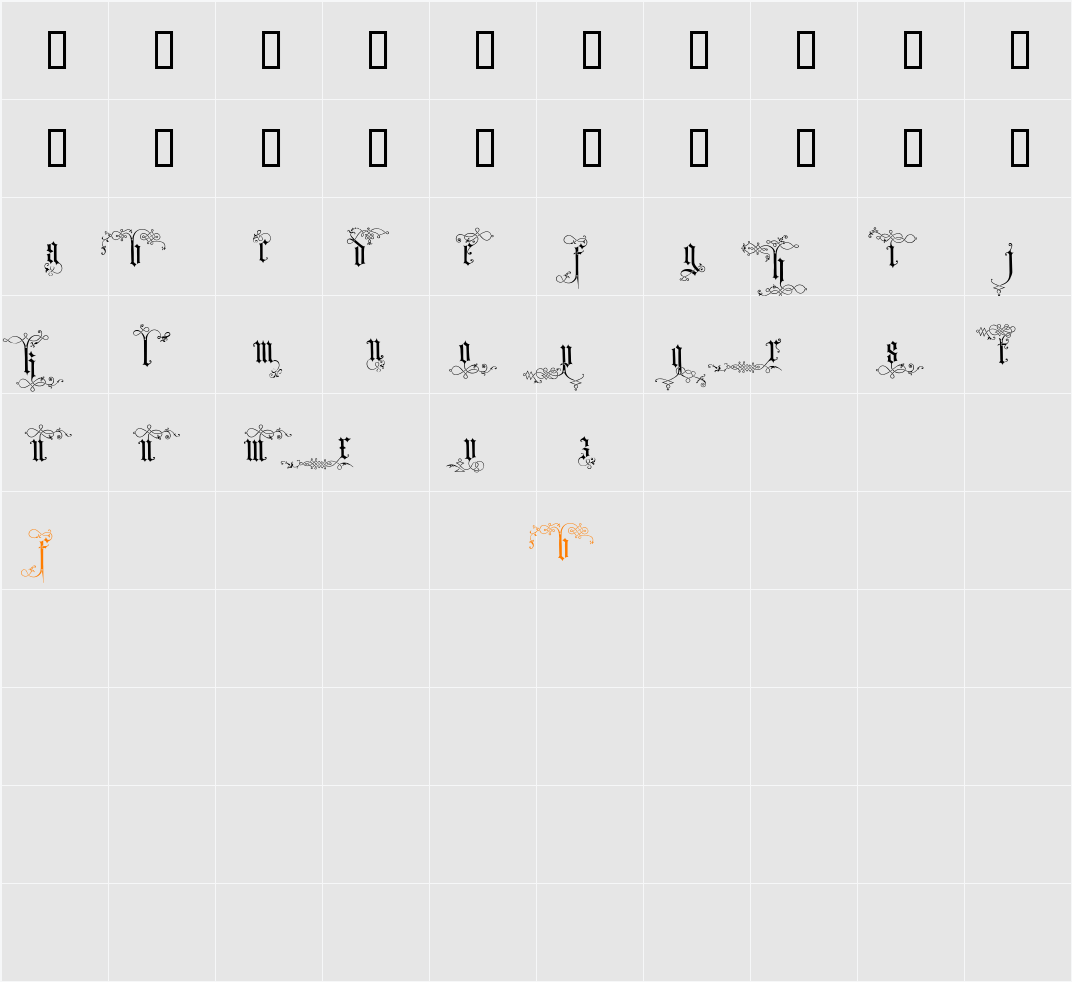 Ardenwood Demo Character Map