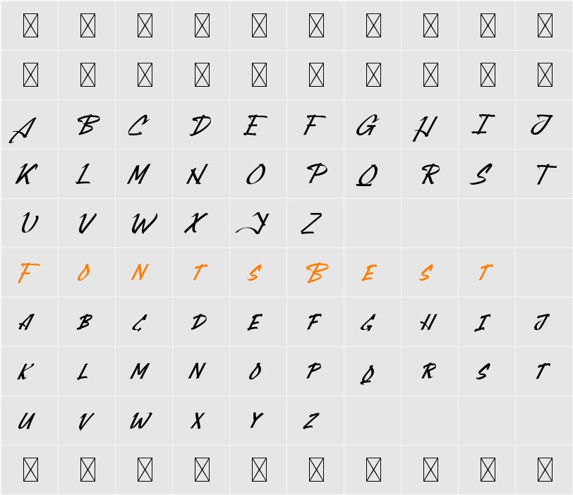 Attacktion Demo Character Map