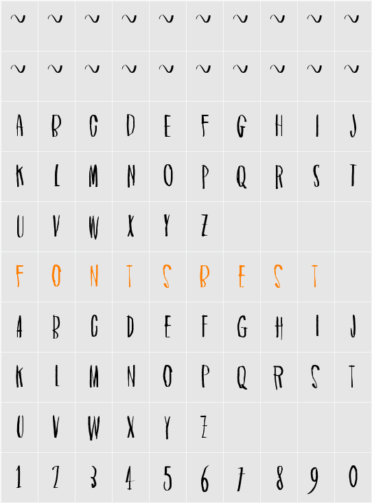 Asymmetrical Circle Character Map