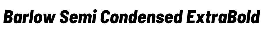 Barlow Semi Condensed ExtraBold Font Image