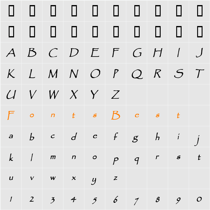 Chalk-Condensed Character Map
