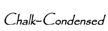 Chalk-Condensed Font Image
