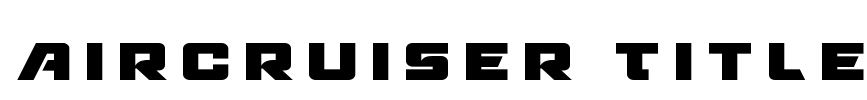Aircruiser Title Font Image