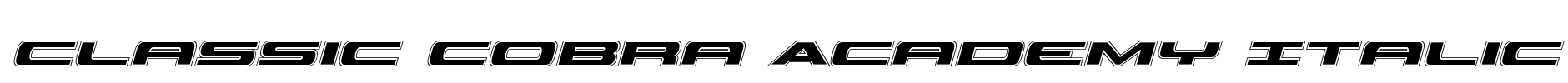 Classic Cobra Academy Italic Font Image