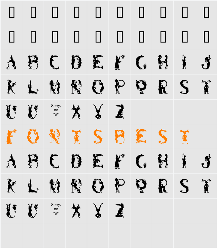 JI-Ovoids Character Map