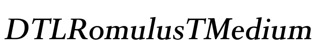 DTLRomulusTMedium Font Image