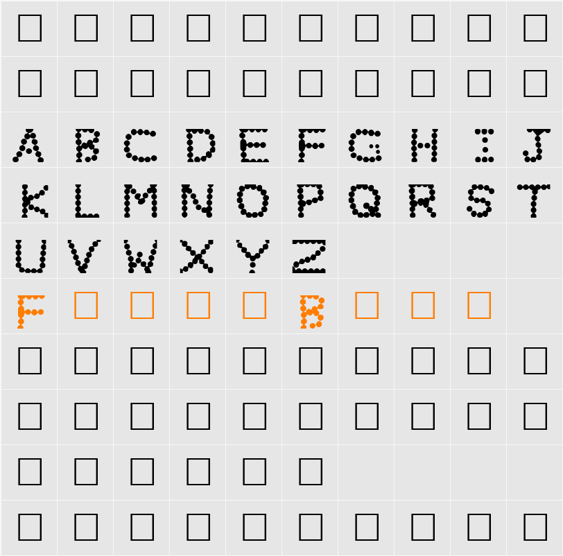 Beady Character Map