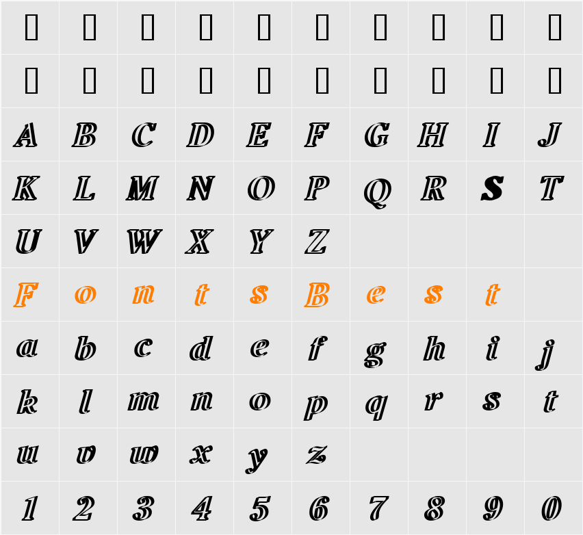 JI-Lutist Character Map