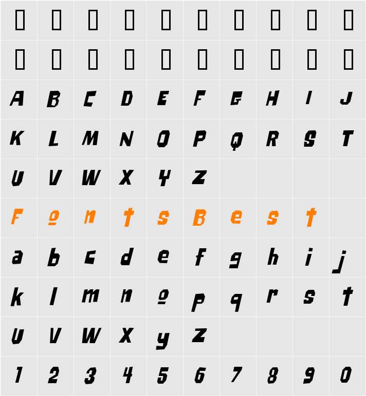 Big Chump BTN Cond Character Map