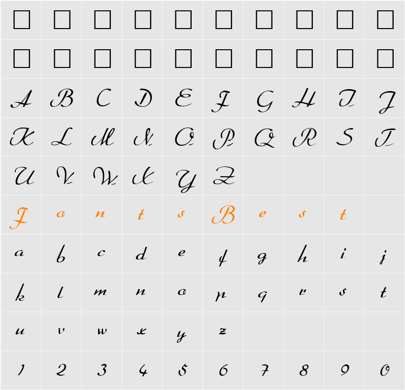 Dahrlin Character Map