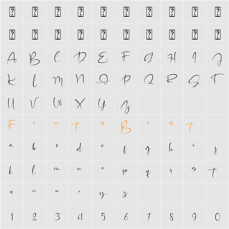 Alleffra Character Map