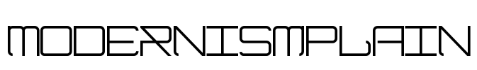 ModernismPlain Font Image