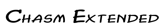 Chasm Extended Font Image