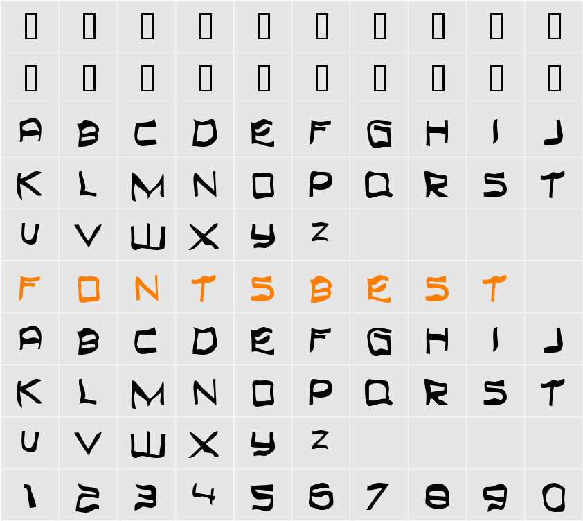 JI-Mimeos Character Map