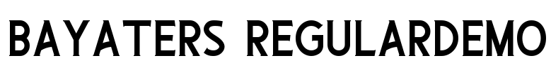 Bayaters RegularDemo Font Image
