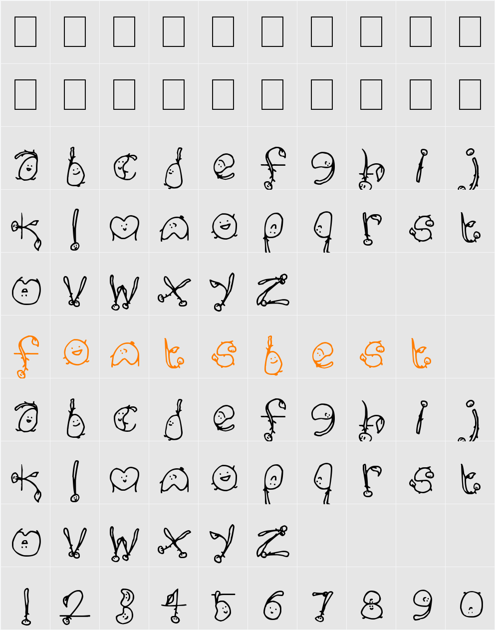 Happy Potatoes Character Map