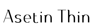 Asetin Thin Font Image