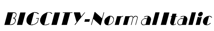 BIGCITY-Normal Italic Font Image