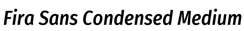 Fira Sans Condensed Medium Font Image
