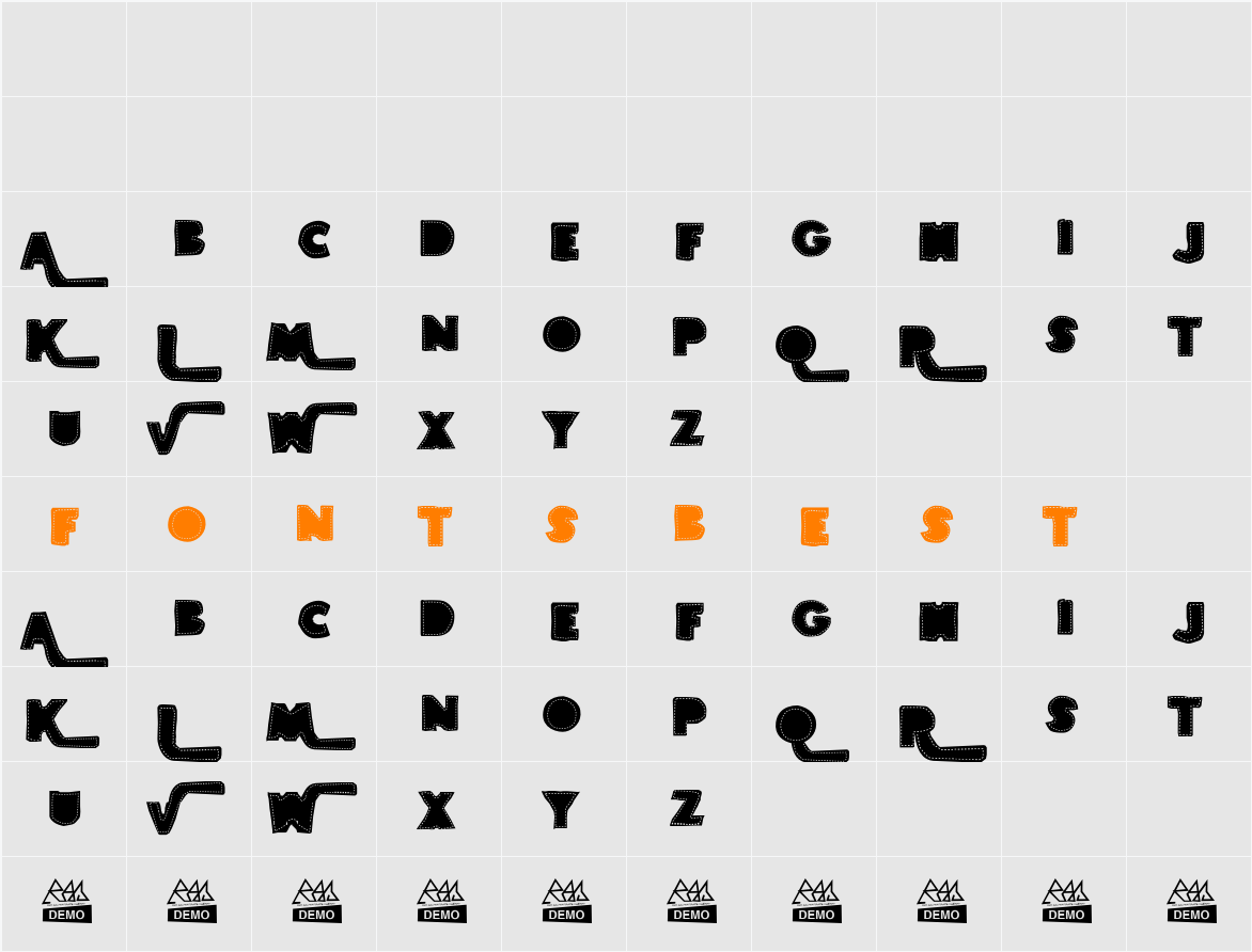 BORDADOS Character Map