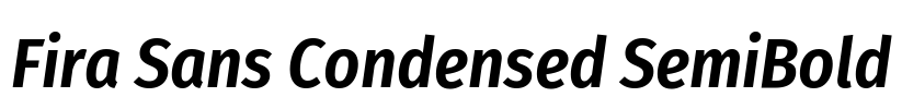 Fira Sans Condensed SemiBold Font Image