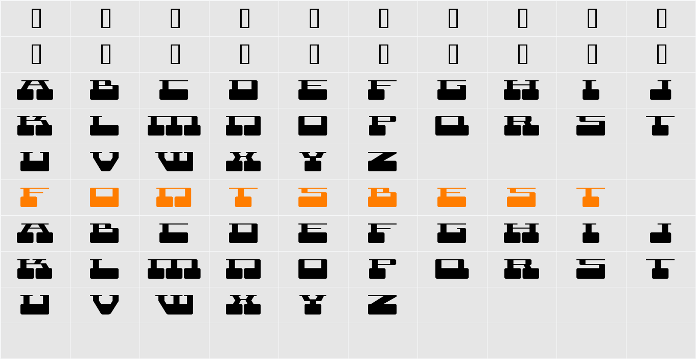 JI-Ouches Character Map