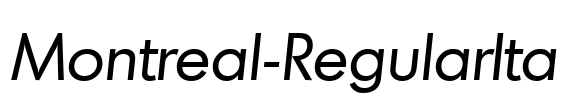 Montreal-RegularIta Font Image