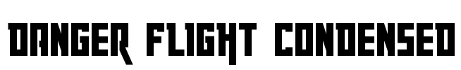 Danger Flight Condensed Font Image