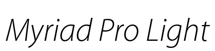 Myriad Pro Light