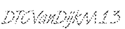 DTCVanDijkM13 Font Image